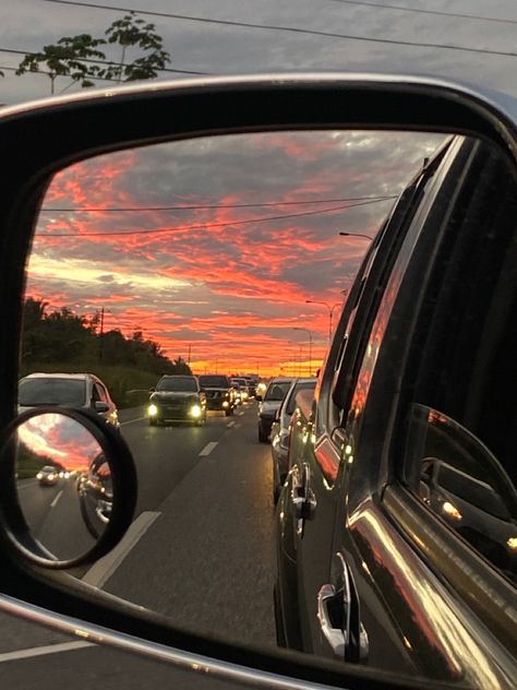 Hands Out Car Window Aesthetic, Forever Chasing Sunsets, Evening Clouds, Reflection Photos, Reflection Art, Chasing Sunsets, Evening Sunset, Seni 3d, Cool Instagram