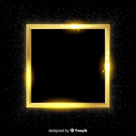 Golden square frame realistic background Instagram Logo Transparent, Birthday Banner Background Hd, Frame With Flowers, Realistic Background, Romantic Frame, Wedding Card Frames, Mosque Art, Graphic Design Cards, Iphone Wallpaper Hipster