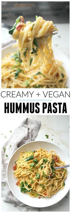 This One Pot Creamy Hummus Pasta takes 20 minutes (and yes, it's vegan) | http://ThisSavoryVegan.com Hummus Pasta, Creamy Hummus, Vegan Pasta Dish, Resep Pasta, Vegan Guide, Vegan Hummus, Savory Vegan, Vegan Pasta, Vegan Cooking