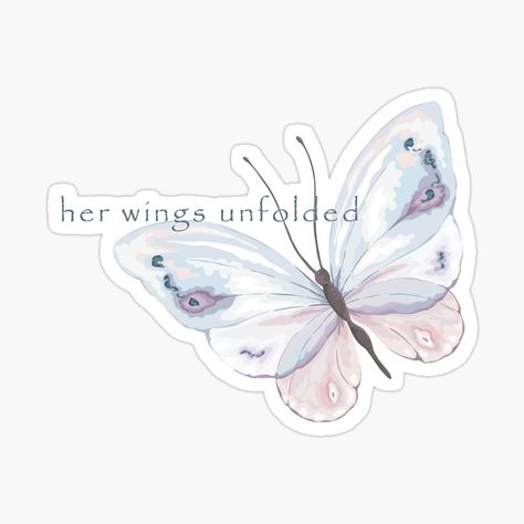 Get my art printed on awesome products. Support me at Redbubble #RBandME: https://www.redbubble.com/i/sticker/Her-Wings-Unfolded-Butterfly-T-Shirt-by-ellemardesign/140365448.JCQM3?asc=u Decorate Notebook, Coloring Stickers, Black Artists, Eye Catching Colors, Top Artists, Sticker Design, Sell Your Art, Vinyl Sticker, Tshirt Designs