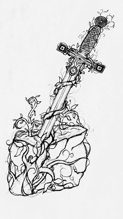 Excalibur Tattoo King Arthur, King Arthur Drawing, King Arthur Tattoo Ideas, Excalibur Drawing, King Arthur Quotes, King Arthur Tattoo, Throne Sketch, King Arthur Aesthetic, Sabrina Carpenter Tattoo