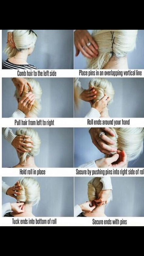 French Roll Hairstyle, French Twist Updo, French Roll, Roll Hairstyle, French Twist Hair, Easy Hair Updos, Pinterest Hair, Easy Hairstyle, Work Hairstyles