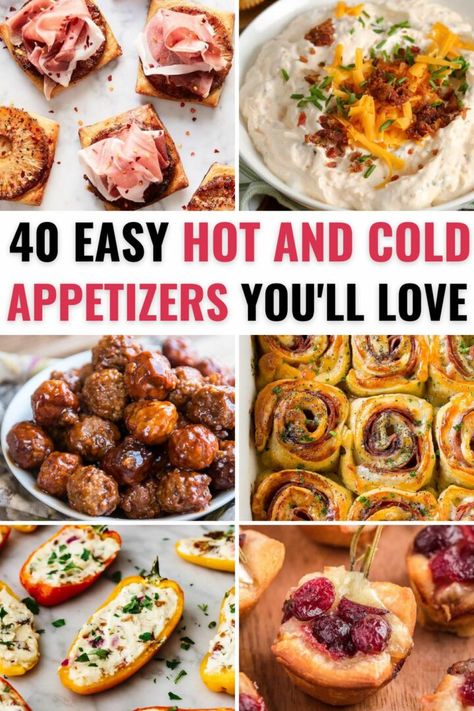 These easy hot and cold appetizers ideas are perfect for any occasion. With game day gatherings every Sunday and the holidays approaching quickly, you're going to need a great lineup of appetizers. Cold Appetizer Recipes, Crescent Sausage Bites, Cold Appetizer, Baked Potato Dip, Appetizers Ideas, Sweet Potato Hummus, Hot Appetizers, Appetizer Ideas, Best Appetizer Recipes