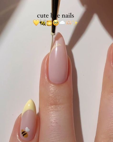 Nails Ideas - Magazine on Instagram: "1 or 2?🐝🌸 swipe>>>

@nailsbypaular 

#cutenails #frenchnails #beenails #yellownails #summernails #minimalnails #nailart #nailarttutorial #nailinspo #naildesign #diynails #reels" Nail Video, Bee Nails, Stunning Nails, Pointed Nails, Nail Pictures, Minimal Nails, Coffin Shape Nails, The Beauty Department, Glam Nails