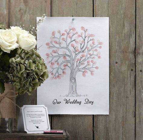 Wedding Guest Tree, Finger Print Tree, Wedding Fingerprint Tree, Wedding Finger, Fingerprint Tree, Venue Decorations, Finger Print, Tree Canvas, Guest Book Alternatives