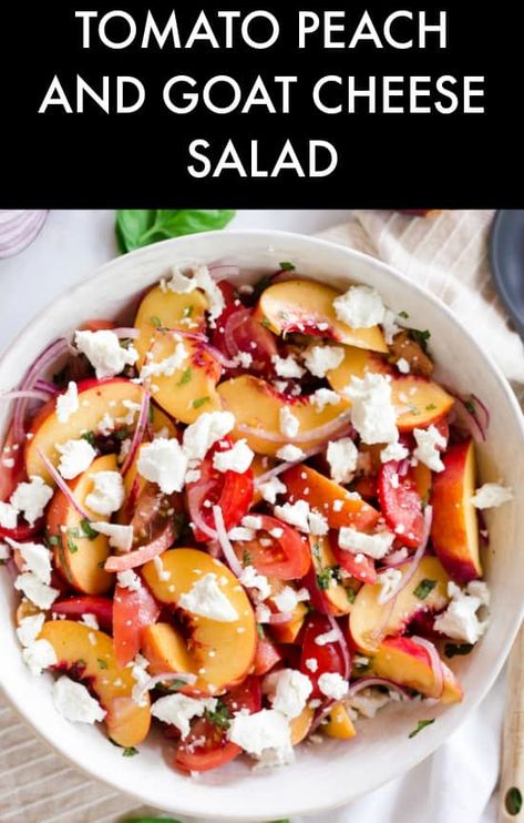 Peach And Goat Cheese Salad, Peaches Salad, Peach And Goat Cheese, Vegetable Couscous Salad, Summertime Meals, Grilled Vegetable Sandwich, Nectarine Salad, Veg Meals, Vegetable Couscous