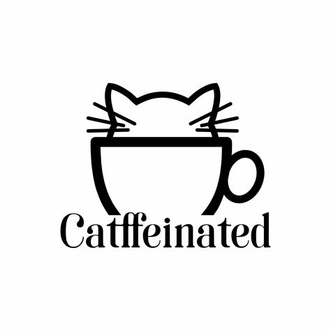 Cat cafe located in Tacoma, WA. Serving fresh coffee, tea and adoptable cats Cat Tea Cup Tattoo, Coffee Words Quotes, Cat And Coffee Tattoo, Cat Cafe Drawing, Cat Cafe Ideas, Cat Cafe Logo, Mother And Daughter Tatoos, Cat Coffee Art, Cat With Coffee