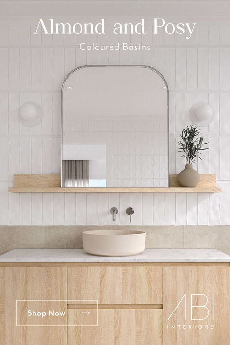 Thinking about livening up your space? Our almond and posy basins bring a subtle infusion of colour into your space for a moment of unexpected playfulness.
Discover more about our coloured basins on the website today.
✓ Free shipping on orders over £500*
✓ 30-day change of mind returns
✓ Up to 25 years additional warranty
*Exclusions apply Simple Vanity, Abi Interiors, Modern Luxury Bathroom, Timber Vanity, Modern Small Bathrooms, Luxury Master Bathrooms, Organisation Ideas, Compact Bathroom, Interior Bathroom