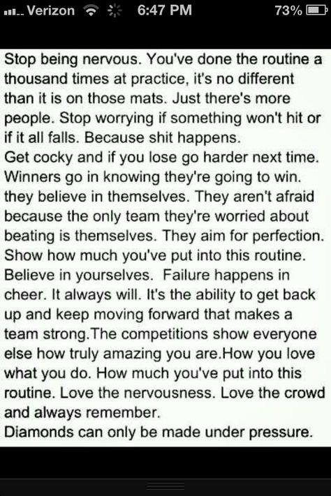 This is cheerleading <3 Cheer Quotes Inspirational Team, Cheer Motivation, Cheer Sayings, Cheer Hairstyles, Competitive Cheerleading, Competition Quotes, Cheer Funny, Competition Cheer, Cheerleading Quotes