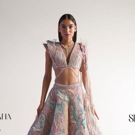 SHEVONE on Instagram: "Sulakshana Monga offers a blend of traditional and contemporary fashion, catering to individuals who appreciate high-end, sophisticated attire. 🩷 Sulakshana Monga's designs often feature intricate craftsmanship, intricate embroidery, and luxurious fabrics, making them perfect for special occasions and red carpet events. ✨ Sulakshana Monga's creations at Shevone are likely to provide a unique and opulent fashion experience for customers seeking premium designer wear.🛍️👗 Sulakshana Monga Lehenga, Sulakshana Monga, Opulent Fashion, Red Carpet Event, Intricate Embroidery, Designer Wear, Contemporary Fashion, Luxury Fabrics, Wedding Outfit