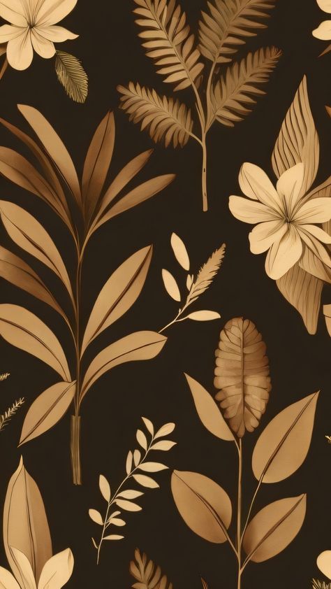 Boho Aesthetic Wallpaper Iphone, Wallpaper Iphone Brown, Brown Phone Wallpaper, Boho Aesthetic Wallpaper, Banner Wallpaper, Floral Pattern Wallpaper, Aesthetic Wallpaper Iphone, Facebook Banner, Boho Wallpaper