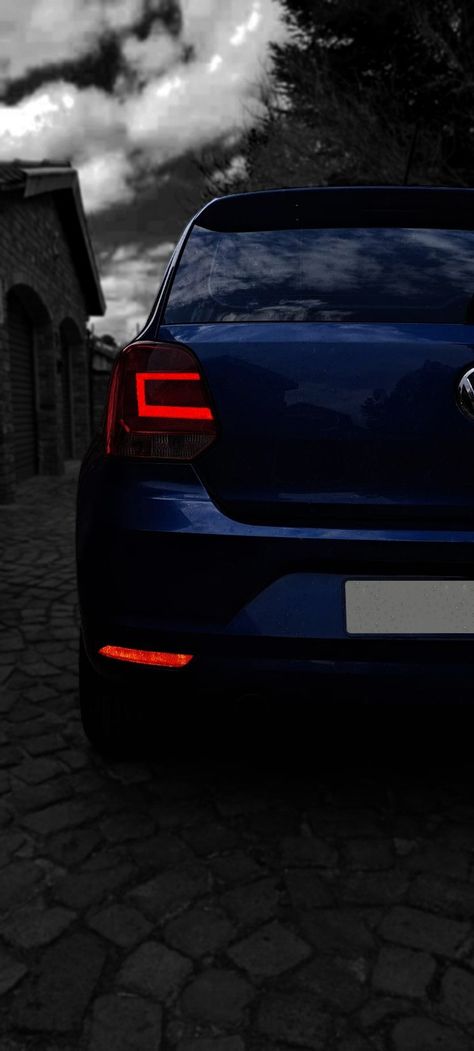 Midnight blue Vw Polo Vivo, Polo Vivo, Polo Car, Car Photoshoot, Dark Men, Vw Polo, Blue Car, Man Standing, Blue Polo