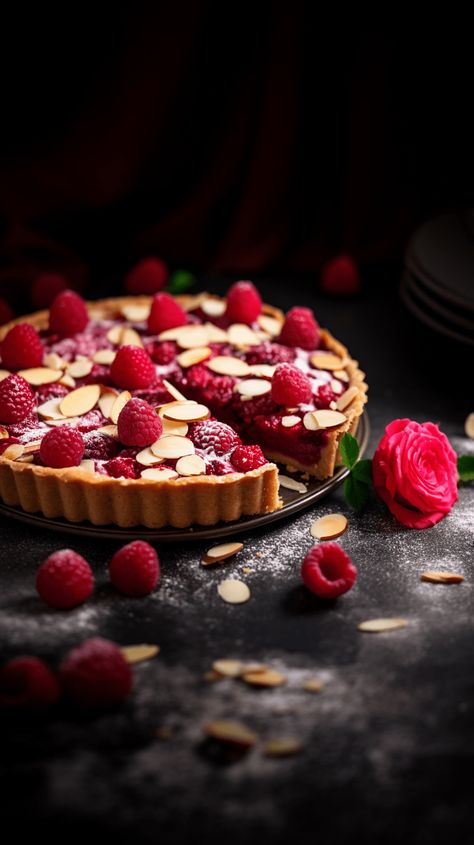 Raspberry Tart Recipe, Raspberry Desserts, Raspberry Almond, Raspberry Tarts, Tart Dessert, Pastry Crust, Homemade Pastries, No Bake Pies, Pastry Dough