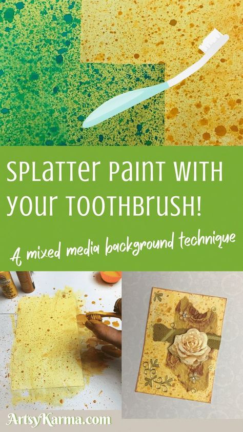 Splatter Painting Techniques, How To Make Paint Splatters, Splatter Paint Techniques, How To Splatter Paint Canvas, How To Splatter Paint, Splatter Paint Canvas, Selfie Room, All Background, Background Techniques