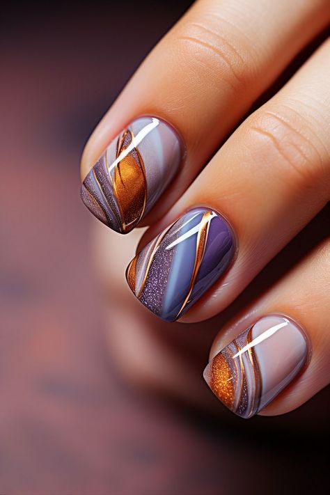 Abstract Nail Art Designs, Abstract Nail Designs, Plaid Nail Designs, Fall Thanksgiving Nails, Abstract Nail, Thanksgiving Nail Designs, Thanksgiving Nail Art, Thanksgiving Nail, Marble Nail Designs