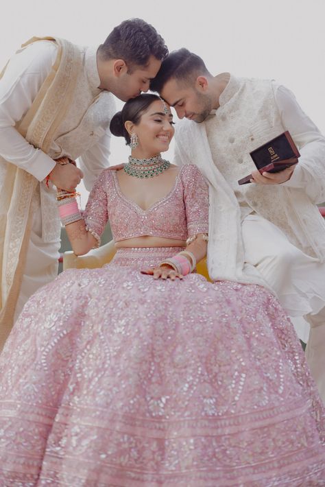 At her Malibu wedding, this bride and her mother wore Sabyasachi’s heritage designs for the sangeet | Vogue India Day Wedding Outfit, Vogue Bride, Interfaith Wedding, Bridal Lehenga Designs, Indian Bridal Photos, Indian Bride Outfits, Latest Bridal Dresses, Malibu Wedding, Wedding Week