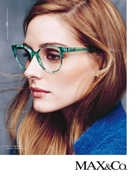 MAX&Co. F/W 15 Campaign Green Glasses Frames, Eyewear Campaign, Estilo Olivia Palermo, Olivia Palermo Lookbook, Green Glasses, Womens Glasses Frames, Olivia Palermo Style, Fashion Eye Glasses, Stylish Glasses