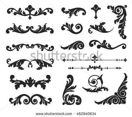 Tombstone scroll work Scroll Pattern Design, Architectural Ornaments, Scroll Banner, Door Ornament, Filigree Tattoo, Vintage Vignettes, Vector Patterns Design, Rangoli Borders, Scroll Pattern