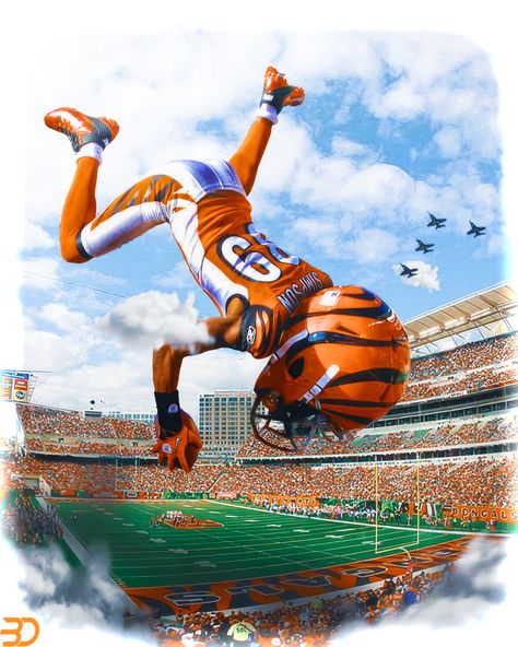 Cinncinati Bengals Wallpaper, Bengals Wallpaper, Front Flip, Bengals Football, Big Head, Cincinnati Bengals, Nfl Football, Travel Aesthetic, Cincinnati