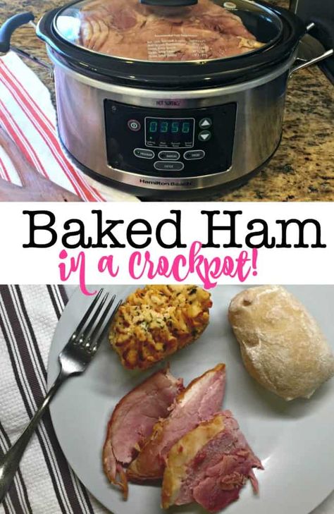 Can you make a baked ham in a crockpot? Of course, you can! And it is absolutely delicious! Ham shouldn't only be served for family holidays- you can enjoy it any night! How To Cook A Ham In A Crockpot, Precooked Ham In Crockpot, Ham In A Crockpot, Ham In The Crockpot, Ham In Crockpot, Cooking Ham In Crockpot, Precooked Ham, Ham In The Oven, Oven Bag