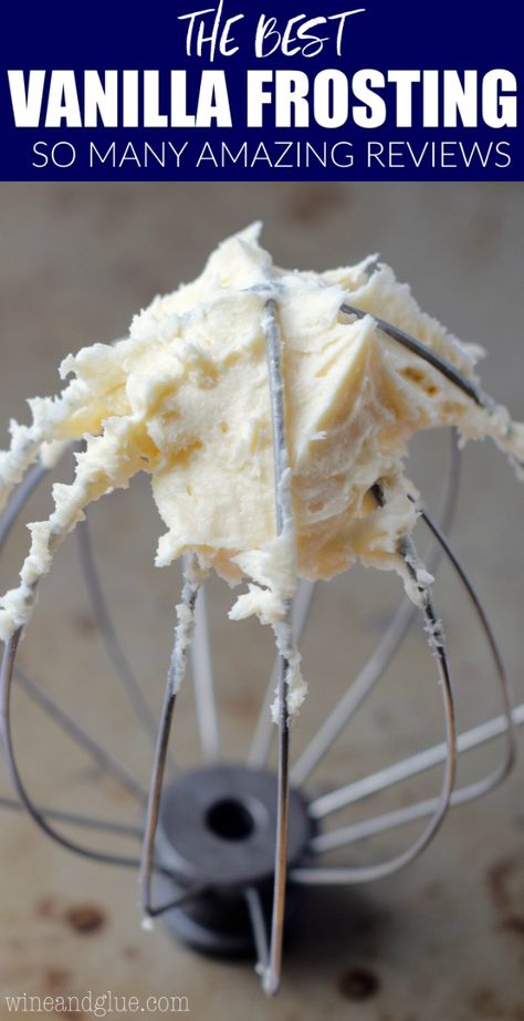 Best Vanilla Buttercream Frosting, Best Vanilla Buttercream, Easy White Cake Recipe, Whipped Buttercream Frosting, Easy Icing Recipe, Vanilla Frosting Recipes, Best Vanilla Cake Recipe, Easy Vanilla Cake, Whipped Buttercream