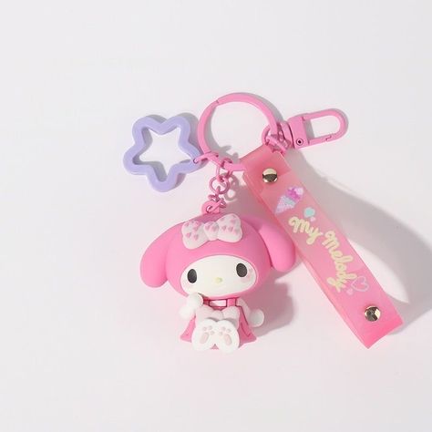 Sanrio My Melody And Kuromi, My Melody And Kuromi, Melody And Kuromi, Sanrio Stuff, Hello Kitty Keychain, Sanrio My Melody, Hello Kitty Birthday, Kawaii Accessories, Hello Kitty Items