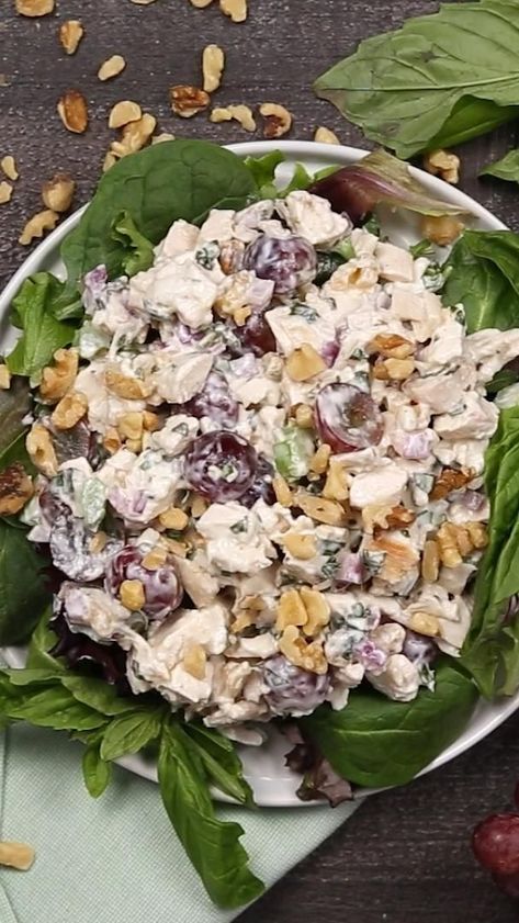 Waldorf Chicken Salad Recipe, Chicken Waldorf Salad, Waldorf Chicken Salad, The Best Chicken Salad, Clean Eating Chicken Recipes, Best Chicken Salad, Best Chicken Salad Recipe, Avocado Oil Mayo, Resepi Biskut