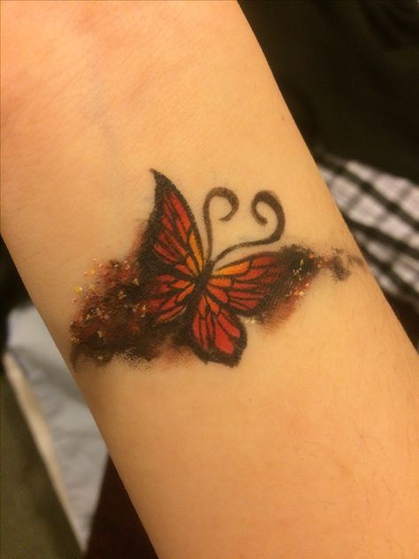 Butterfly smokey embers face/body paint tattoo design Paint Tattoo Design, Paint Tattoo, Painting Tattoo, Leaf Tattoos, Body Painting, Maple Leaf Tattoo, Infinity Tattoo, Tattoo Design, Face And Body