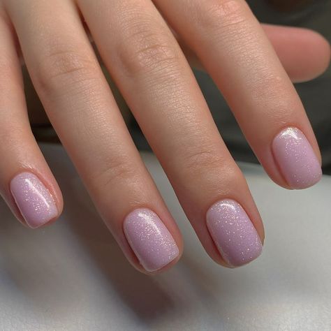 Sparkly Lilac Nails, Gel Nails Lavender, Designs On Nails, Art To Try, Spring Nail Design, 2023 Nail, Lavender Nails, Glitter Gel Nails, Simple Gel Nails