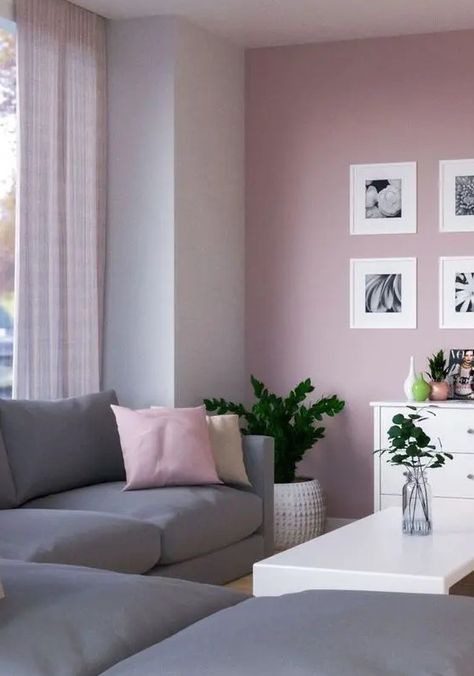 33 Stylish Grey And Pink Home Decor Ideas - Shelterness Grey And Pink Interior, Grey And Pink Living Room Ideas Decor, Room Decor Ideas Pink And Grey, Pink And Grey Living Room Ideas, Pink And Gray Living Room, Pink And Grey Living Room, Pink And Grey Kitchen, Grey And Pink Living Room, Pink Couch Living Room