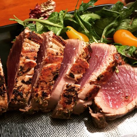 Seared Albacore Tuna, Albacore Tuna Recipes, Tuna Loin, Seared Ahi Tuna, Ahi Tuna Steak, Tuna Steak Recipes, Seafood Dinners, Tuna Recipe, Seared Ahi