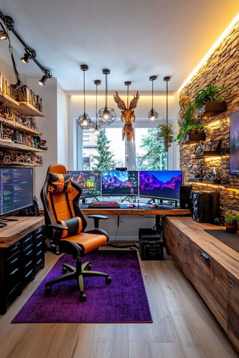 Hi Friends Some Surprise able Thing is waiting for you click on the given below link Gamer Guest Room, Home Office And Gaming Room, Gaming Man Cave Ideas, Ikea Gaming Room, Den Room Ideas Small Office, Gaming Room Interior Design, Gaming Room Interior, Pc Gaming Room, Small Gaming Room Ideas