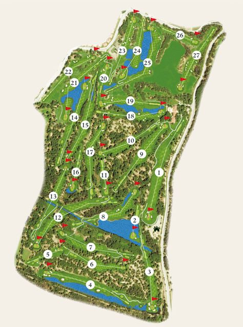 Golf Course Map, Good Drive, Dog Leg, Golf Design, Landscape Design Plans, Sports Complex, Design Master, Master Plan, Urban Planning