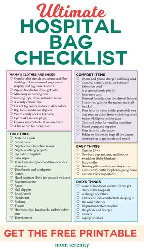 Hospital Bag Checklist with everything you need for mom, dad, and baby! #mom #newmom #hospitalbag #childbirth #hospital #printable #maternity #birth #parenting Hospital Checklist, Mom Checklist, Pregnancy Hospital Bag, Baby Hospital Bag, Hospital Bag Checklist, Bag Checklist, Baby Checklist, Baby Life Hacks, Baby Planning