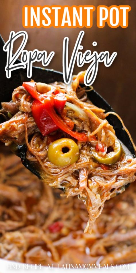 Ropa Vieja Recipe Pressure Cooker, Ropa Vieja Recipe, Shredded Beef Recipe, Cuban Recipe, Shredded Beef Recipes, Cuban Dishes, New Orleans Recipes, Freezable Meals, Boricua Recipes