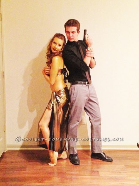 My boyfriend and I tried to think up a very unique costume idea for this halloween. And since the new James Bond movie, Skyfall, is coming out soon, James Bond Halloween Costume, Couples Costumes Ideas, Golden Girls Costumes, List Of Halloween Costumes, Cool Couple Halloween Costumes, Couples Dress, Bond Party, Couple Halloween Costume, Couples Costumes Creative