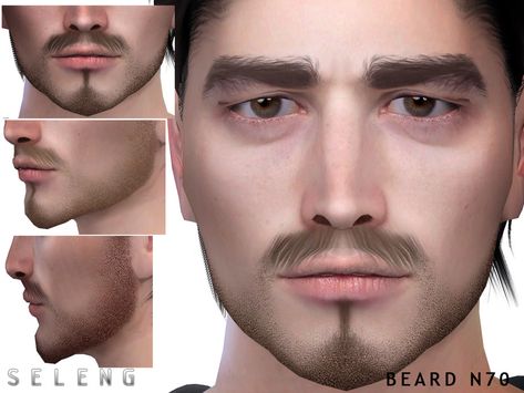 Sims 4 — Beard N70 by Seleng — Teen to Elder 10 colours. #featuredartist Beards And Mustaches, Soft Beard, Sims 4 Teen, All Hairstyles, Sims Hair, Best Sims, Sims Community, Beard No Mustache, Sims 4 Cc Finds