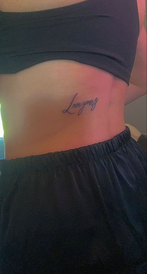 Love Yourz J Cole Tattoo, Tattoo Under Breast, Love Yourz J Cole, J Cole Tattoo, Tattoos Cute, Tattoos Inspo, Saved Tattoo, Business Notes, Discreet Tattoos