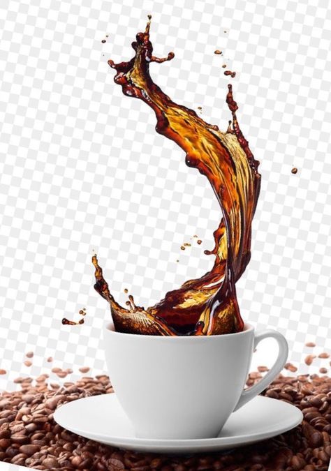 Coffee Splash, Cappuccino Cafe, Coffee Poster Design, Coffee Artwork, Flower Png Images, Splash Effect, Coffee Cappuccino, Coffee Shop Logo, Coffee Png