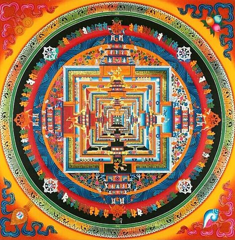 “When we understand the mandala, our world clarify itself. Our lives take shape.” Traditional Art of Nepal (@mandala_thangka_school) on Instagram Mandala Buddhist, Kalachakra Mandala, Buddhist Mandala, Tibetan Mandala, Buddhist Iconography, Nepal Art, Sacred Geometry Mandala, Mandala Meditation, Buddhist Shrine