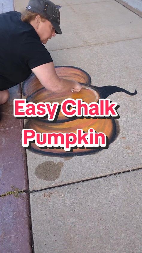 Thanksgiving Sidewalk Chalk Art, Halloween Sidewalk Chalk Art Ideas Easy, Fall Sidewalk Chalk Art Ideas, Fall Chalk Art Sidewalk, Pumpkin Chalk Art, Fall Sidewalk Chalk Art, Chalk Ghost, Halloween Sidewalk Chalk Art, Chalk Driveway