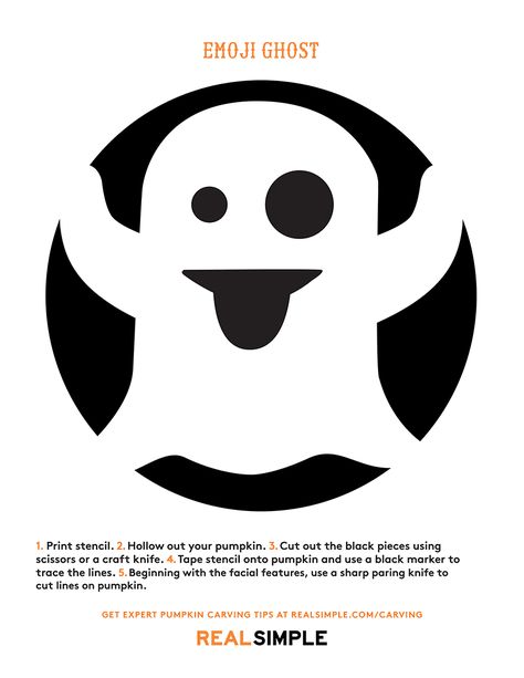 Pumpkin Ghost Carving, Witch Pumpkin Stencil, Emoji Pumpkin Carving, Easy Pumpkin Designs, Emoji Pumpkin, Printable Pumpkin Carving Stencils, Ghost Emoji, Pumpkin Carving Template, Ghost Template