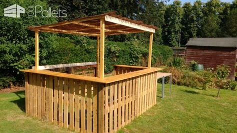 Pallet Food Stall, Pallet Bars, Food Stall Design, Bar Palette, Repurpose Pallets, Pallet Bar Diy, Outdoor Pallet, Bar Diy, Stall Design