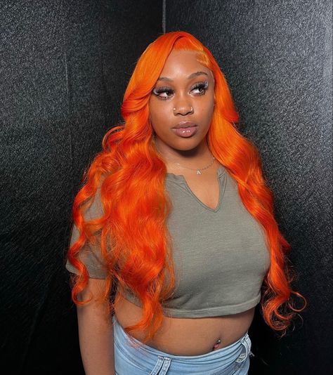 Orange Wig, Dark Complexion, Twist Styles, Hair Twist Styles, High Quality Wigs, Voluminous Curls, Slick Hairstyles, Custom Wigs, Front Lace Wigs Human Hair