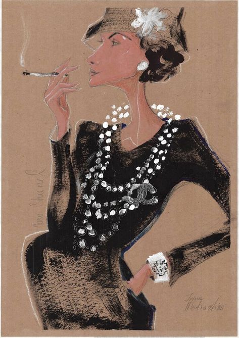 Coco Chanel, fashion illustration Art Print Chanel Artwork, Chanel Illustration, Coco Chanel Fashion, Chanel Inspired, Illustration Painting, Fashion Art Illustration, Chanel Fashion, Fashion Icon, Illustration Print