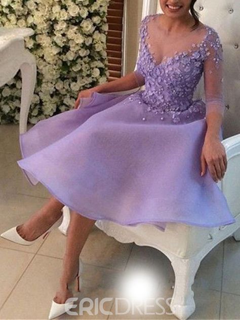 Lilac Homecoming Dress, Lavender Cocktail Dress, Gaun Koktail, Cocktail Dress Formal, Short Prom Dress, Short Prom, Formal Dresses For Women, Cocktail Dress Lace, Homecoming Dresses Short