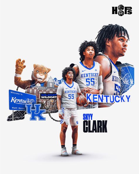 College Sports Graphics, Sports Advertising, Sports Design Ideas, Big Blue Nation, Uk Wildcats, Sports Design Inspiration, Go Big Blue, Kentucky Basketball, Sport Poster Design