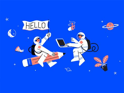 Cape Animation, Moving Illustration, Character Illustration Vector, Astronaut Character, Company Illustration, Spot Illustration, Illustration Design Graphique, Motion Graphics Inspiration, Motion Animation