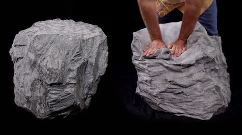 Make Your Own Indestructible Props Using UreCoat® Diy Rock Stage Prop, How To Make Fake Rocks, Fake Rocks Diy, Foam Rocks, Shrek Props, Diy Faux Rocks, Kayak Diy, Crocodile Costume, How To Make Rocks