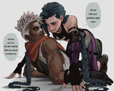 Lol Jinx, Miles Morales Icon, Wholesome Comics, Rwby Comic, Tv Show Couples, Jinx League Of Legends, Funny Comic, League Of Legends Characters, Sarada Uchiha